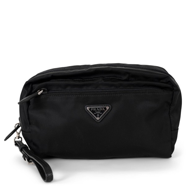 73436 Prada Black Nylon Travel Pouch Bag
