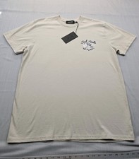 Bad Birdie Golf Mens Botanical T-Shirt Tee Size XL New Light Tan