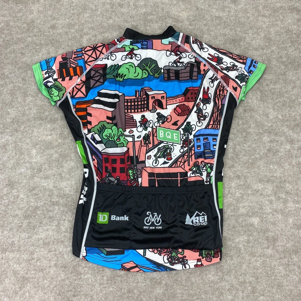 Camiseta deportiva de ciclismo Primal FIVE BORO NYC 2018 media cremallera para mujer grande Foto 2 de 4