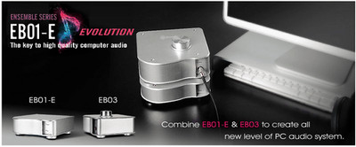 SilverStone Ensemble EB01-E DAC+EB03 Headphone Amp|USB Decoder/Audio Amplifier