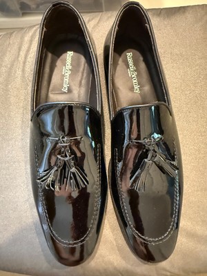 russell bromley formal black patent leather shoes men, size 42.5 or 9.5 US