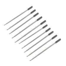 10PCS Metal Pen Refills - Blue and Black 115mm Replacement Ballpoint Pen...