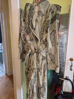 Chelsea Peers Green Leopard Animal Print Fleece Kimono Robe Size S Shawl