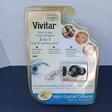 Vivitar Mini Digital Camera 3-in-1 Keychain w/ Accessory Kit 16Mb Memory New
