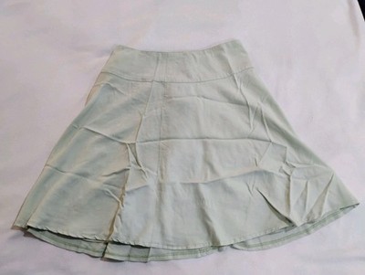 Signe Incognito Women's Chic A-Line Knee Length Skirt in Light Green Size 40 (M)