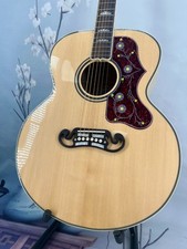 Wood SJ200 Acoustic Electric Guitar 6s Maple B S Top Solid Spruce