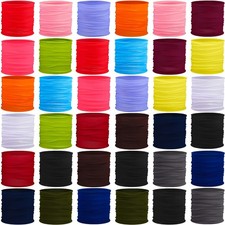 36 Pcs Neck Gaiters Scarf Head Wrap Headwear Seamless Tube Bandana Balaclava ...