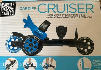 Cardiff Skate Co. Cruiser Adjustable 3-Wheel Skates Size Large