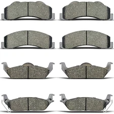 Front & Rear Disc Ceramic Brake Pads for 2010 2011 Ford F150 6-Lug Models