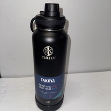 Takeya Actives Insulated Stainless Water Bottle with Insulated Spout Lid, 40oz, 