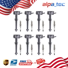 8 Ignition Coil & 8 Spark Plugs UF618 For 10-13 Land Rover LR4 Range Rover Sport