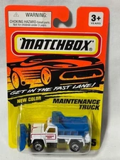 Matchbox #45 Maintenance Truck w/ Snowplow, White, NIB, 1/64