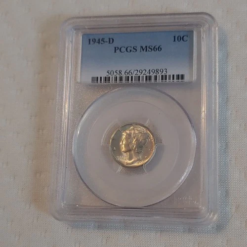 1945-D Mercury Dime PCGS MS66 Silver 10C Uncirculated Denver KM#140