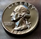 🟅 1960 PROOF 90% Silver Wash. 25¢ 66-Year-Old Coin @ $1 Over Melt*