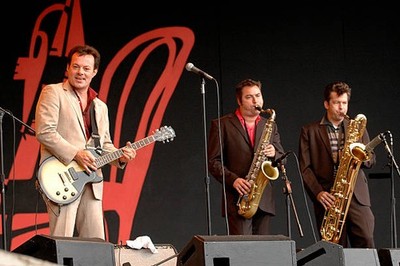 James Hunter performing saxophonists Damian Hand and Derek Huston - Old Photo