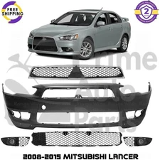 Front Bumper Cover Fascia & Grille Assembly For 2008-2015 Mitsubishi Lancer