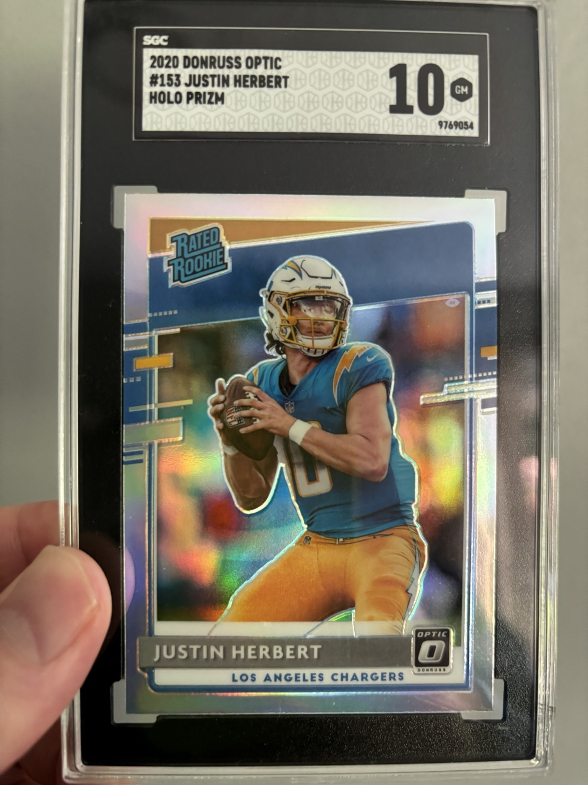 SGC 10 Optic holo rookie Justin herbert