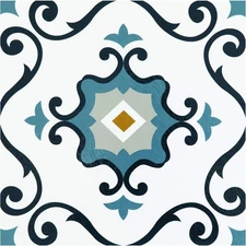 Retro Self Adhesive 12-Inch Vinyl Floor Tiles, 20 Tiles - 12" x 12", Mid Cent...