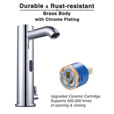 Bathroom Kitchen Sensor Motion Faucet Touchless Faucet 1 Hole Vessel Vanity Sink