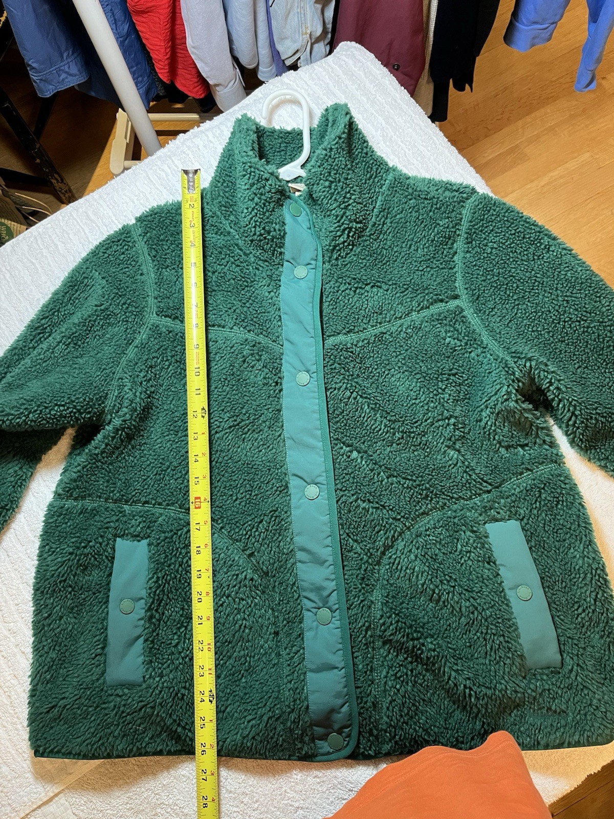 L.L. Bean Women's Sherpa Fleece Green Button-down… - image 5