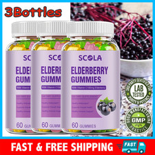 Sambucus Black Elderberry 100mg 180Gummies Daily Immune Support and Antioxidants