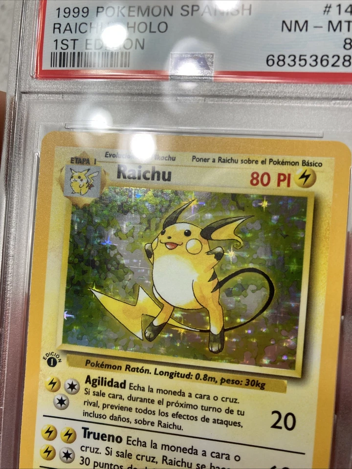 ~ESP~ SPANISH PSA 8 Raichu 1st Edition Holo 14/102 Pokemon Card - Image 2 of 4