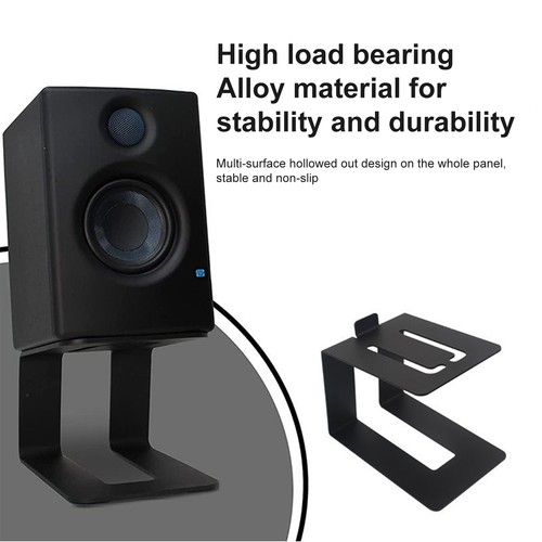 Carbon Steel Desktop Speaker Stand Holder Adjustable Angle Studio Riser ...