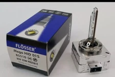 Flosser 85510 D1S Mega White HID Xenon Lamp 5000K Light - Made in Germany - PAIR
