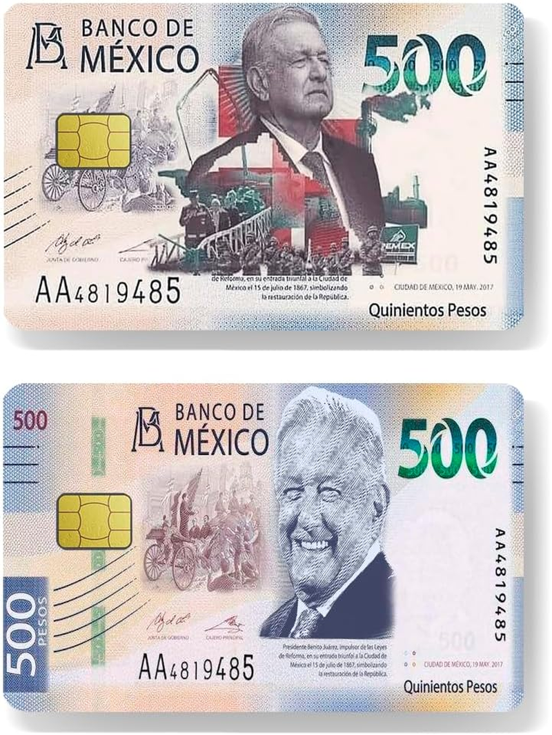 Credit Card Sticker Small Chip Debit Card Skin Cover Mexican Bank Card Transp...