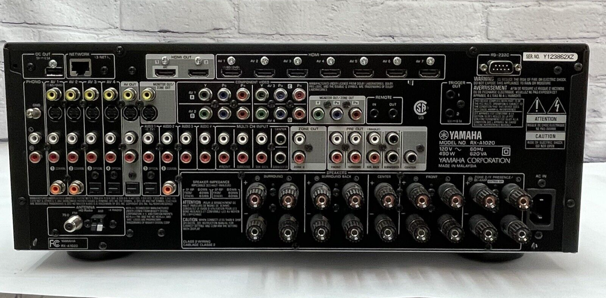 Yamaha RX A1020 7.2 Channel 120 Watt Receiver NO Remote