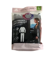 Zeroxposur Girl's Performance Base Layer Set Gray Shirt and Bottom Sz Large New