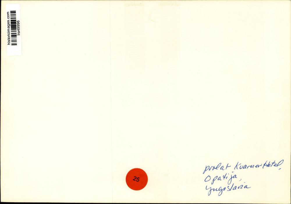 Press Photo The pool area at Kvarner Hotel in Opatija, Yugoslavia - lra49996