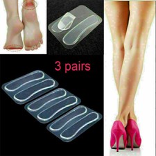 3 Pairs Gel Silicone Heel Grip Back Liner Shoe Insole Pad Foot Care Protector