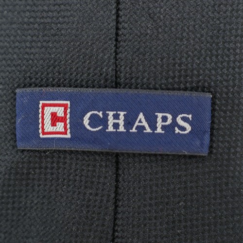 Chaps Black Check Woven Boys Silk Tie - Picture 3 of 6