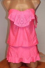 NWT Hula Honey Swimsuit Bikini Tankini 2pc set S Pink Skirt