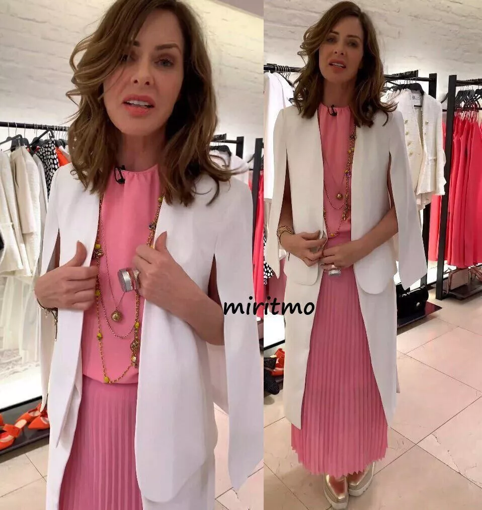 ZARA OFF WHITE CAPE BLAZER JACKET WITH SLITS BLOGGERS SIZE EXTRA