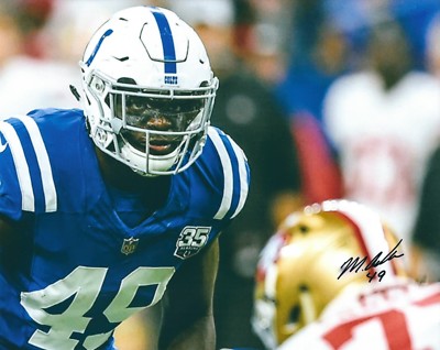 Signed 8x10 MATTHEW ADAMS Indianapolis Colts Autographed