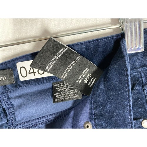 Well Worn Womens High Rise Luxe Velvet Tapered Pant 5 Pockets Size 6/28 Blue - 第 9/9 張圖片
