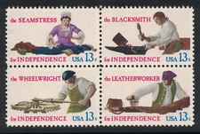 Scott 1717-20- Skilled Hands for Independence- Block of 4- MNH 13c 1977- unused