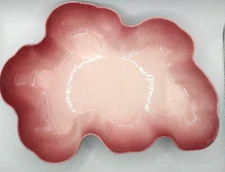 Pink Console Pond Bowl Made in Los Angeles Potteries 295  Large Artsy Bowl