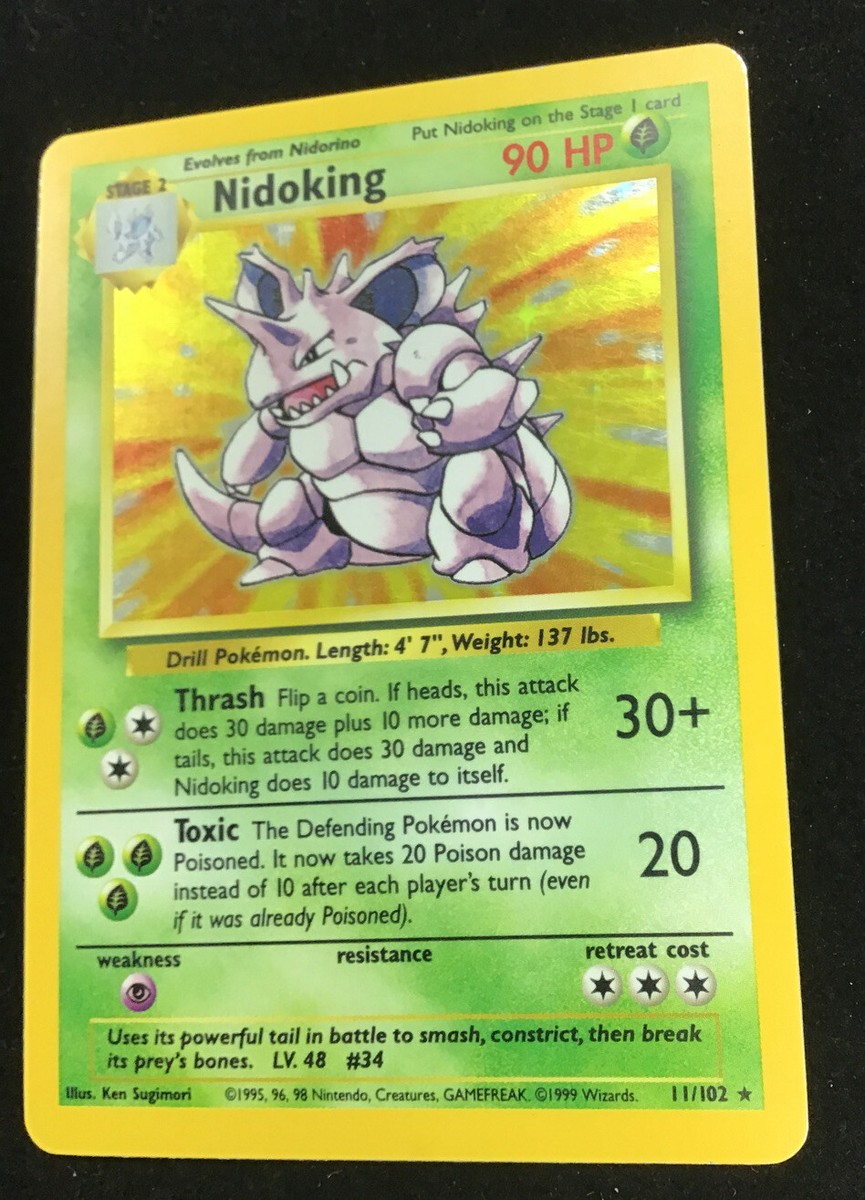 ポケモン - Nidoking ニドキング 1ED 1st Edition 11/102英語版 Nidoking 011/102 Base Set Holo for sale online | eBay
