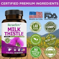 Milk Thistle Silymarin Extract 1000 mg liver cleanser liver detox cardio