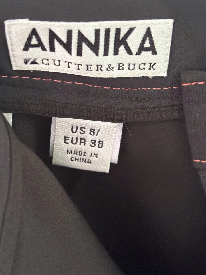 Pantalón corto elástico Annika Cutter & Buck US 8/ EUR 38 negro naranja gris Foto 3 de 4