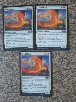 MTG 3 x Shield Mare - Core Set 2019