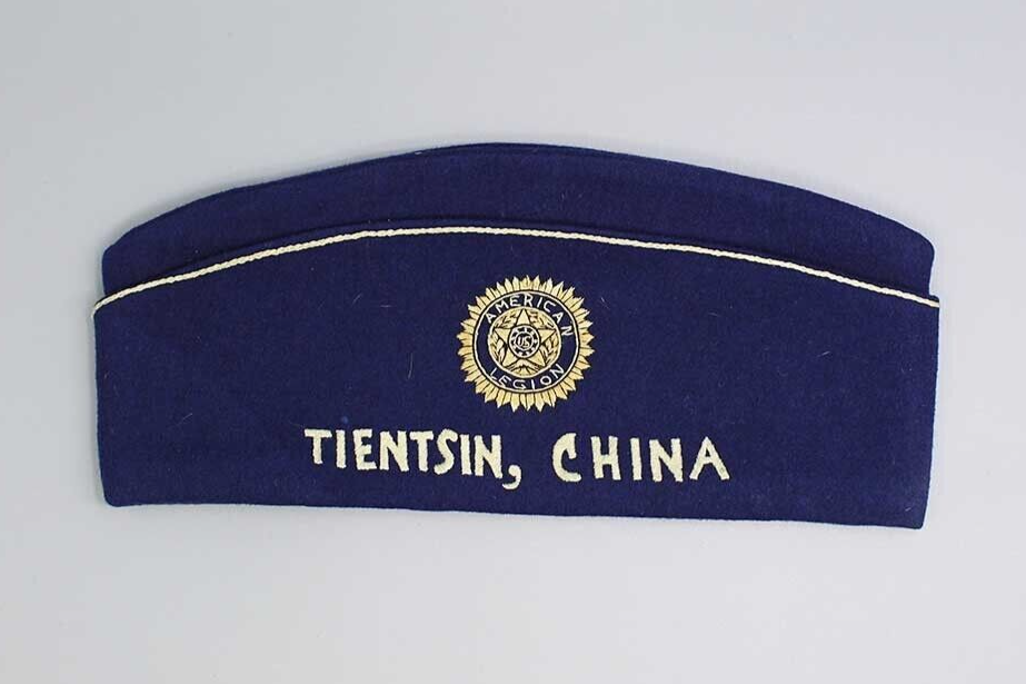 Vintage American Legion Garrison Cap Tientsin China Size 6 7/8 HU1230