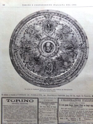 1884 print The shield of Garibaldi Gift of the Sicilians Antonio Ximenes