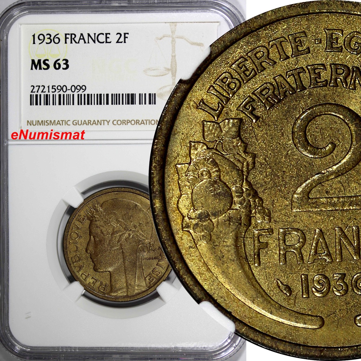 特別価格【モダン】1932 フランス 10フラン MS 63 NGC認証 France Aluminum-Bronze 1936 2 Francs NGC MS63 TOP GRADED BY NGC KM