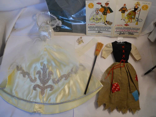 Barbie CINDERELLA #0872 1964 Little Theatre Program Veil Glitter Open Toe Gloves