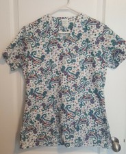 Women's Scrub Top Fashion Seal Healthcare Size XS 2 Pockets