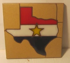 Art Tile LONE STAR State of TEXAS Made in Italy EXCELLENT Condition!!!